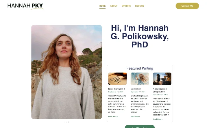 HannahPKY — homepage screenshot